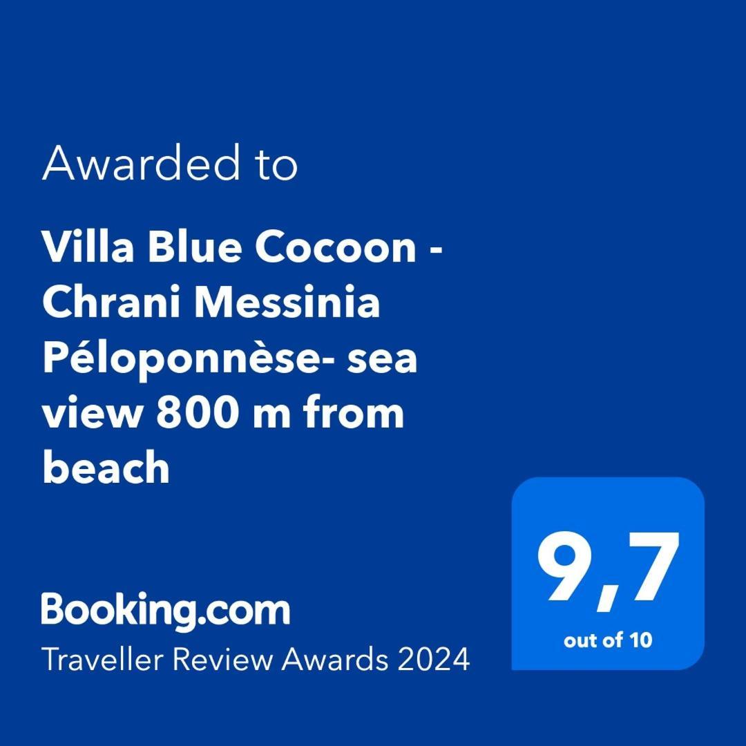 Villa Blue Cocoon - Chrani Messinia Peloponnese- Sea View 800 M From Beach Ngoại thất bức ảnh