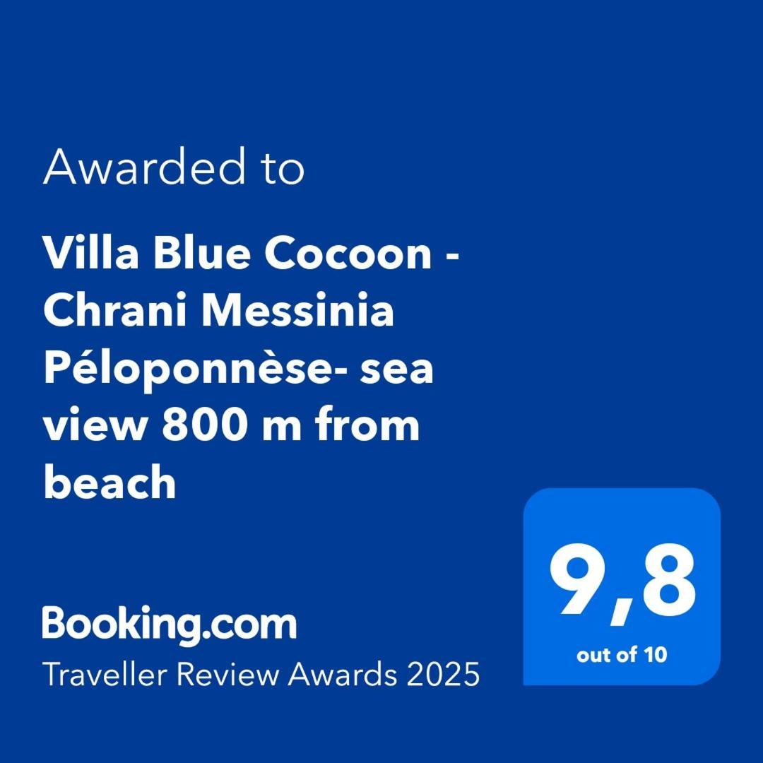 Villa Blue Cocoon - Chrani Messinia Peloponnese- Sea View 800 M From Beach Ngoại thất bức ảnh
